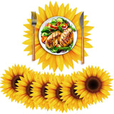 100 Pack Disposable Sunflower Paper Place Mats 13 Inch Sun Flower Disposable ... Sunflower