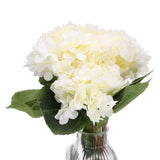 Hydrangea Artificial Flowers, 4PCS Faux Hydrangea Flowers Home Decor, White Hydrangea