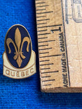 Quebec Emblem Lily Flower Fleur de Lys Logo Lapel Pin Lily