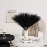 Wertuirk 30 Black 24" Faux Pampas Grass Decor - Short Artificial Fluffy Stems Pampas Grass