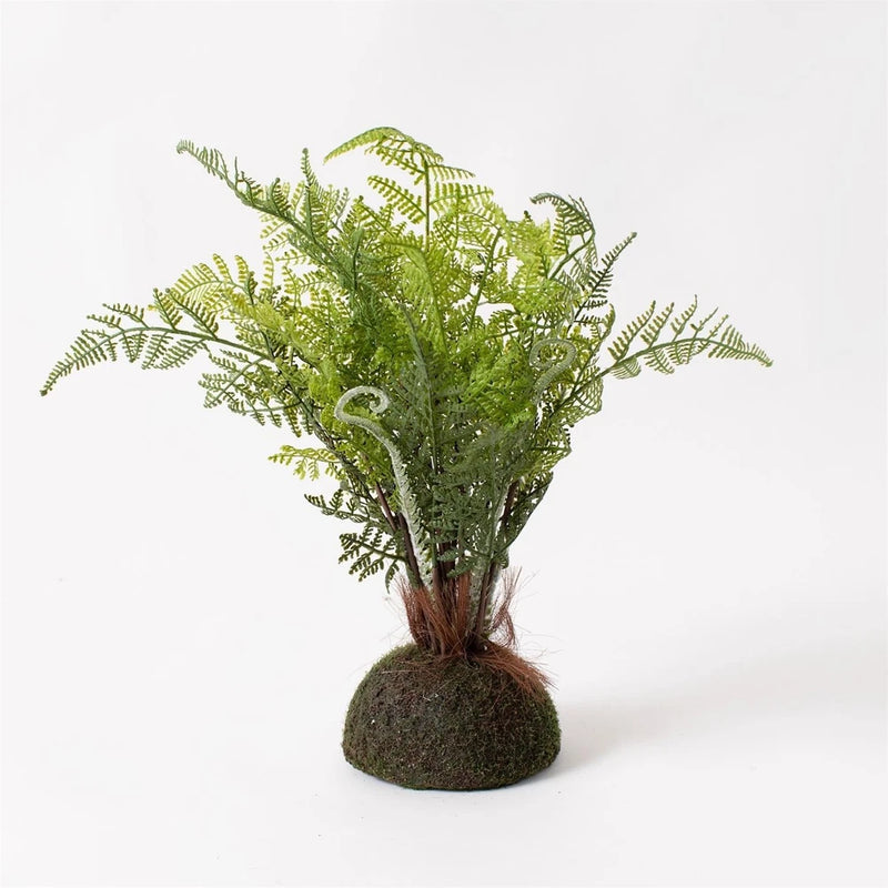New Artificial GREEN FIDDLEHEAD FERN PLANT Drop In Root Ball Green Plant