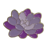 Purple Lotus Flower Enamel Metal Lapel Pin Badge Broach Hat Succulent Hydrangea Hydrangea
