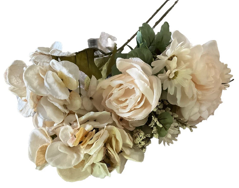 Lot 3 Floral Craft Picks Ashland Cream White Rose Hydrangea Hydrangea