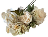 Lot 3 Floral Craft Picks Ashland Cream White Rose Hydrangea Hydrangea