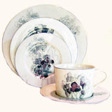 HYDRANGEA by Block Spal 5 Piece Place Setting NEW NEVER USED made in Portugal Hydrangea