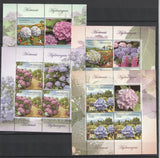 Romania STAMPS 2025 FLOWERS HYDRANGEAS MNH POST SHEETS HORTENSIE Hydrangea