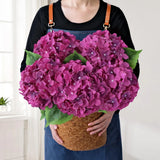 Dark Purple Flowers for Decoration,5Pcs 20Inch Large Lifelike Silk Flowers fo... Hydrangea