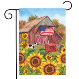 Briarwood Lane Sunflower Barn Fall Garden Flag Sunflower