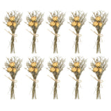 10 Pcs Mini Rose Dried Flower Bouquet Baby's Breath Boho DIY Gift Beige Dried Flower
