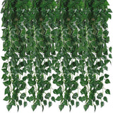176 Ft 24 Strands Artificial Ivy Garland Leaves Vines Plants Greenery Fake Pl... Green Plant