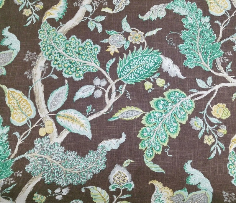 Ravello in Chestnut 54" Wide P Kaufmann 55% Linen / 45% Rayon Floral Brown Flowering Plants