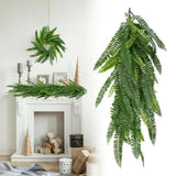 Patio Artificial Hanging Garland Faux Ivy Leaves Plants Vines, Light Green Green Plant