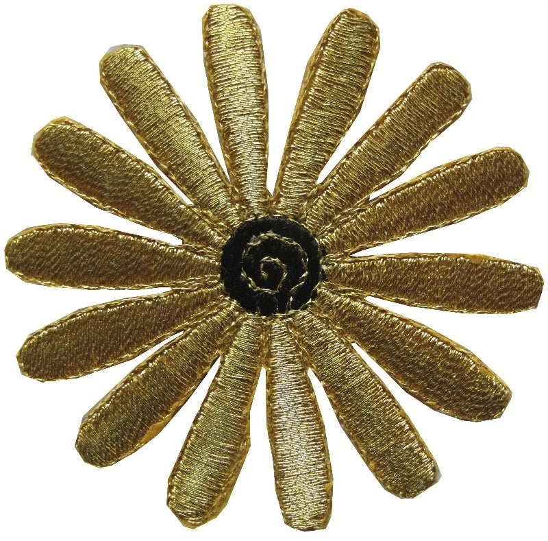 #3085 2 1/4" Embroidery Iron On Daisy Gold Flower Applique Patch Daisies