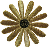 #3085 2 1/4" Embroidery Iron On Daisy Gold Flower Applique Patch Daisies