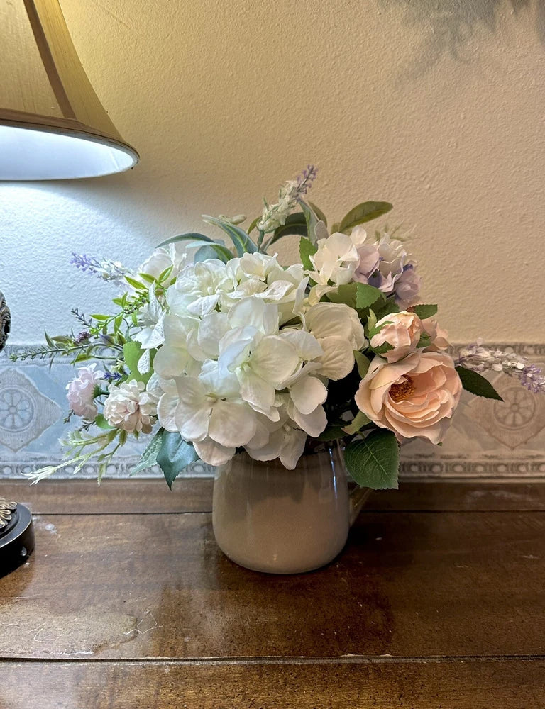 All Seasons Artificial Flowers Arrangement In The porcelain Size:16x16 inch Hydrangea