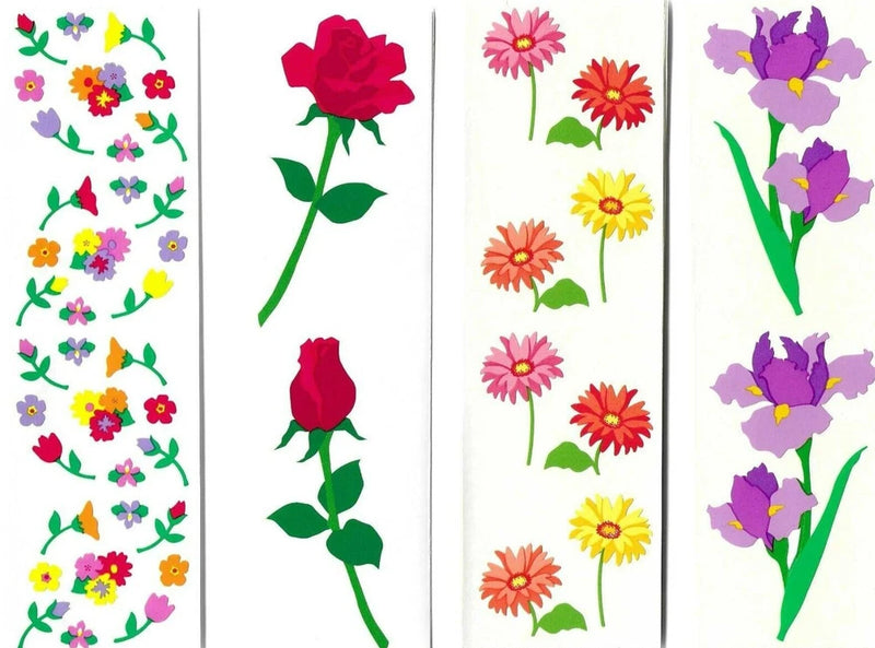 Mrs. Grossman's Flower Sticker sheets 6.5" X 2" Sunflower