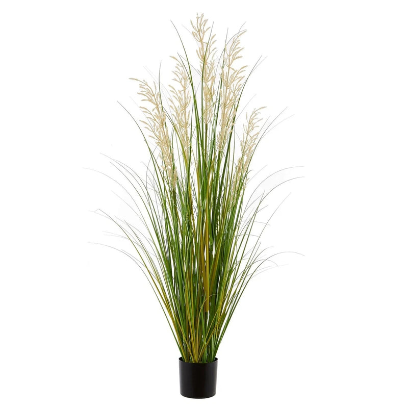 Artificial Plant, 47in Tall Pampas Grass, Faux House Plants in Pot, Indoor De... Green Plant