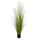 Artificial Plant, 47in Tall Pampas Grass, Faux House Plants in Pot, Indoor De... Green Plant