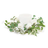Mixed Floral and Foliage Candle Ring 17.5"D Hydrangea