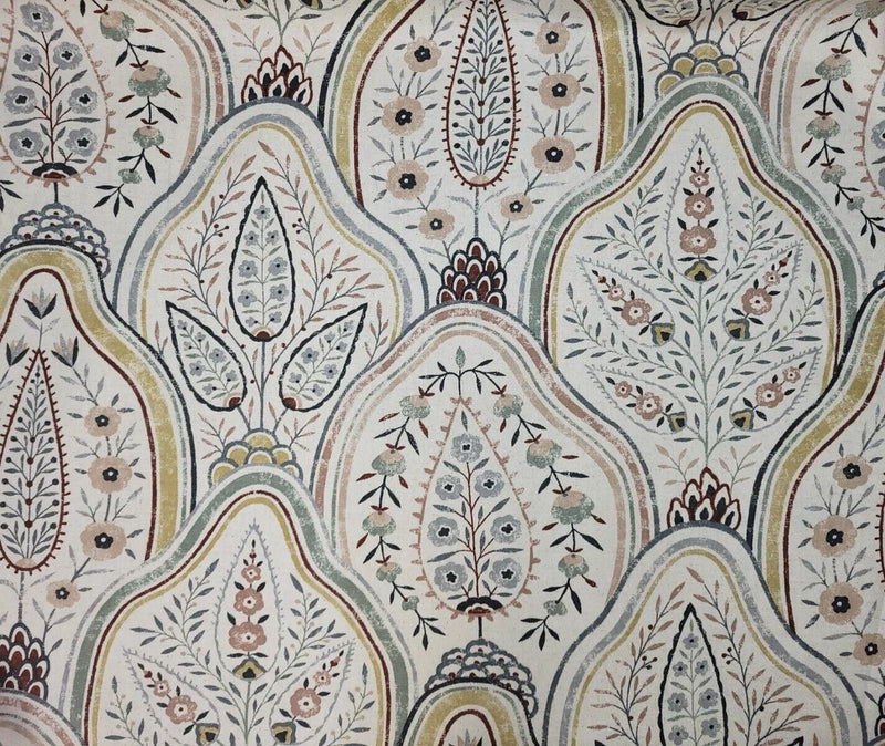 Priyanka in Folklore BTY 54" Wide Richloom 100% Cotton Modern Damask Flowering Plants