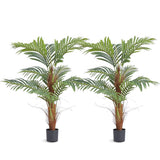 VEVOR 4 FT Artificial Areca Catechu Betel Nut Palm Tree Faux Lifelike Fake Plant Green Plant