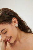 Real Hydrangea Stud Earrings in Resin - Floral Earrings For Wedding or Holiday Hydrangea