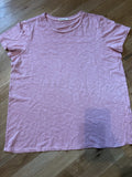 New- WomenÕs Marine Layer Pink Salmon Tee Short Sleeve - Sz Medium Supima Cotton Roses