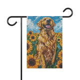 Golden Retriever Sunflower Yard Flag, Dog Mom Birthday Gift, Retriever Floral Sunflower