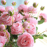 Enhance the ambiance of your space with this 3head peony artificial flower Peony