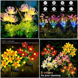 Solar Lights Outdoor Garden Waterproof Yard Patio Decor LED Flower Stake Lamp Daisies
