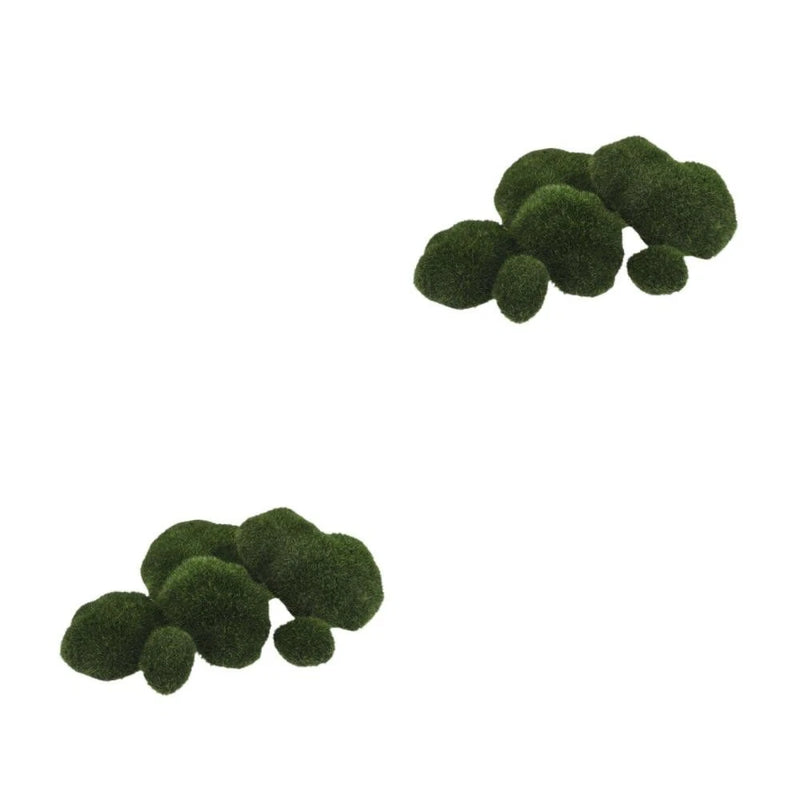 6 Pcs Artificial Stone Ornament Faux Moss for Plants Indoor Rockery Green Plant