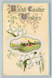 Vintage Embossed Easter Postcard with Lily of the Valley Flowers Lily