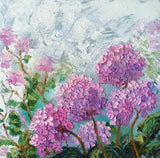 Flowers Original Oil Painting Canvas 40X40cm Hydrangea Impasto Artwork Signed Hydrangea