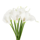 12 Pcs 13 Inch Artificial Calla Lily Fake Flowers Real Touch, White Lily