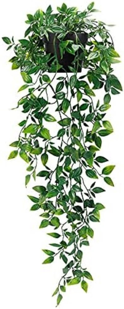 Whonline Fake Hanging Plants, Artificial Small Potted Plants for Indoor Outdo... Green Plant