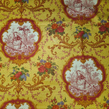 Geraine Multi BTY Pierre Dux for Kravit 100% Cotton Slub 54" Wide Toile Floral Flowering Plants
