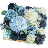 Artificial Flowers Combo Box Set,Silk Fake Flowers Roses Bridal Bouquets Bouquet