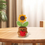Handcrafted Sunflower Pot for Home Office Timeless Decorative Arrangement Sunflower