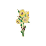 Sunflower Brooch Pin Fashion Jewelry Alloy Enamel Flower Design Yellow Gold Tone Sunflower