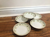 5'' Haviland Limoges berry Bowls yellow carnation  Floral Gold Gilt -Set Of five Carnation
