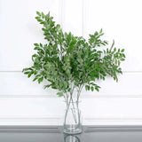 25 Tall Light Green Artificial Silk Beech Leaf Branches, Faux Plant Green Plant