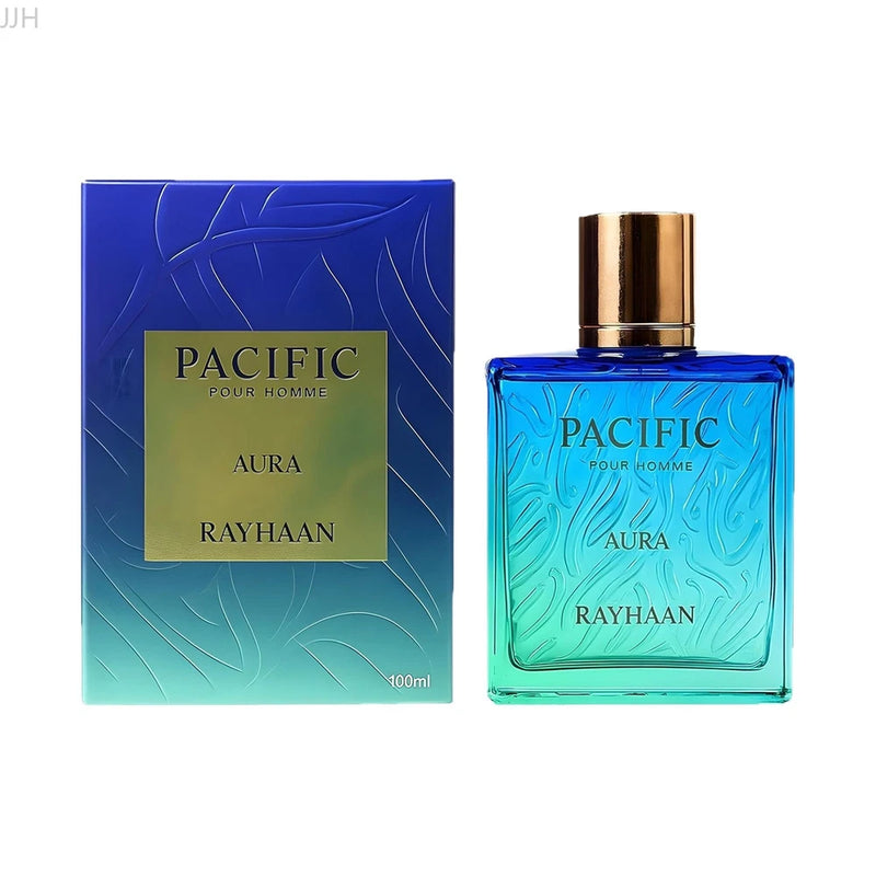 Rayhaan Pacific Aura Eau de Parfum for Men 100ml 3.4 oz Perfume Spray New Sealed EDP