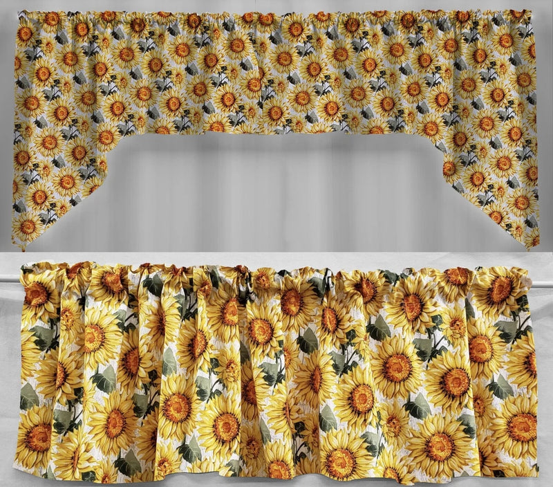 Harvest Sunflowers Valances, Curtains or Swags Sunflower