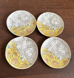 Inhomestylez Spectrum set of 4 Salad Plates Sunflowers  New 8 1/4Ó Sunflower