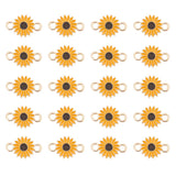 20Pcs Daisy Accessories Floral Charm Sunflower Charm Pendant Connector Sunflower