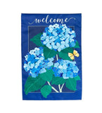 28 x 44 Hydrangea Blossoms House Applique Flag Hydrangea
