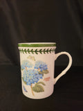 Portmeirion Botanic Garden Mug Hydrangea W/ Lid / Coaster 12 oz. Hydrangea
