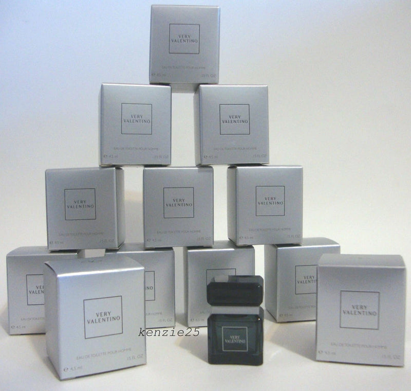 Very Valentino Pour Homme Men Lot 12 Bottles Mini Perfume Edt 4.5 ml /.15 oz nib EDT