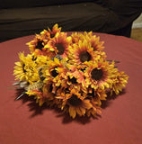 Artifical Flowers 12" Height Sunflower And Dahlia Mix Sunflower