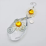 Large Acrylic Sun Flower 11" Hanging Ornament Decoration E1-571 Sunflower